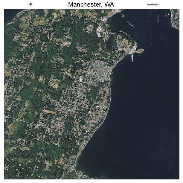 Manchester, WA air photo map
