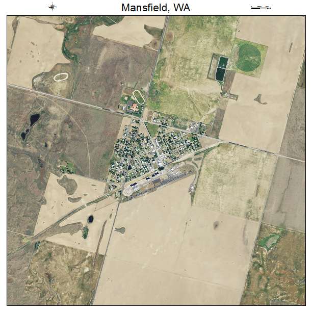 Mansfield, WA air photo map