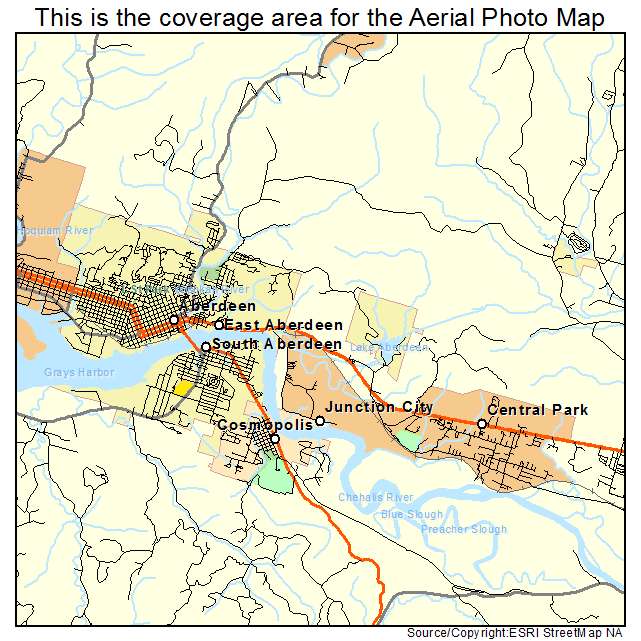 Aberdeen, WA location map 