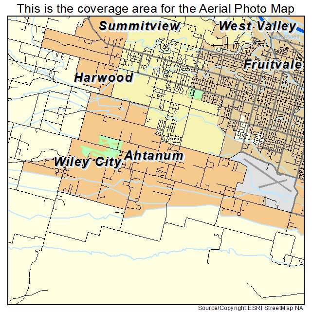 Ahtanum, WA location map 