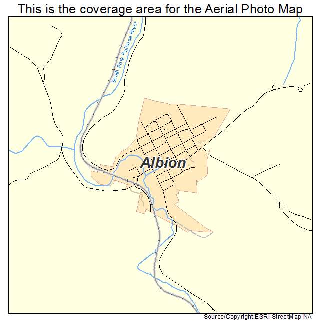 Albion, WA location map 