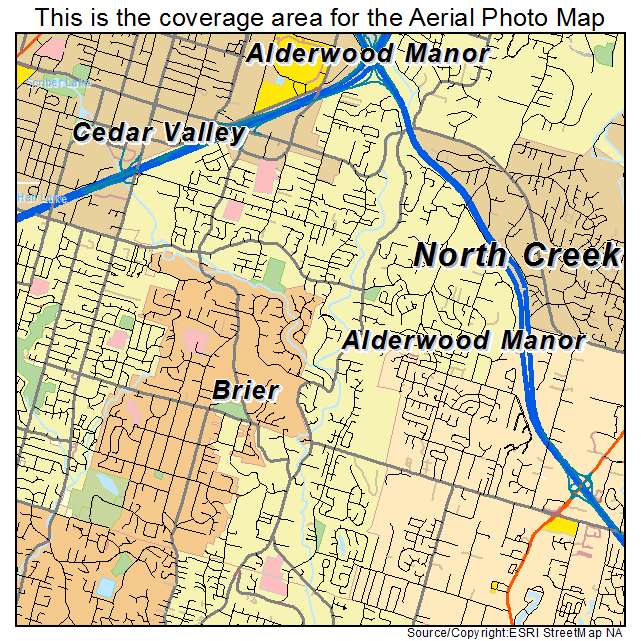 Alderwood Manor, WA location map 