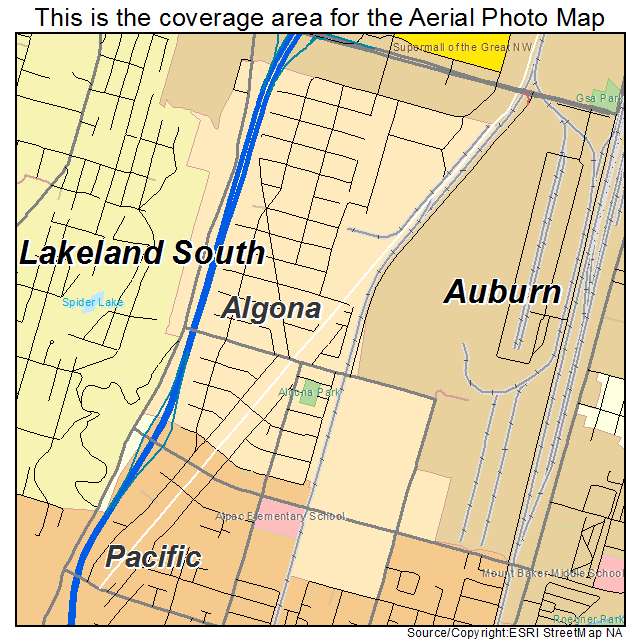 Algona, WA location map 