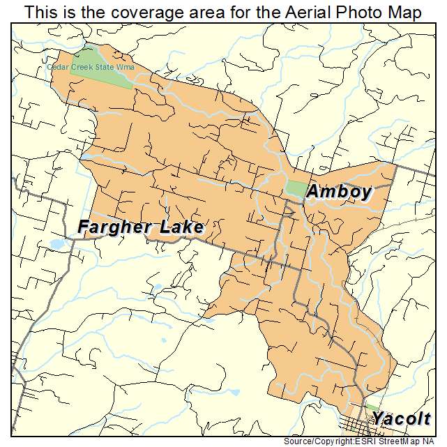 Amboy, WA location map 