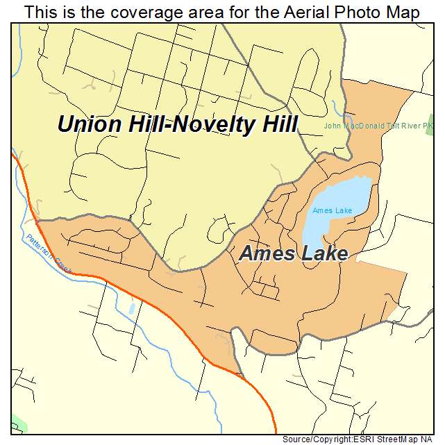 Ames Lake, WA location map 