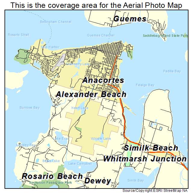 Anacortes, WA location map 