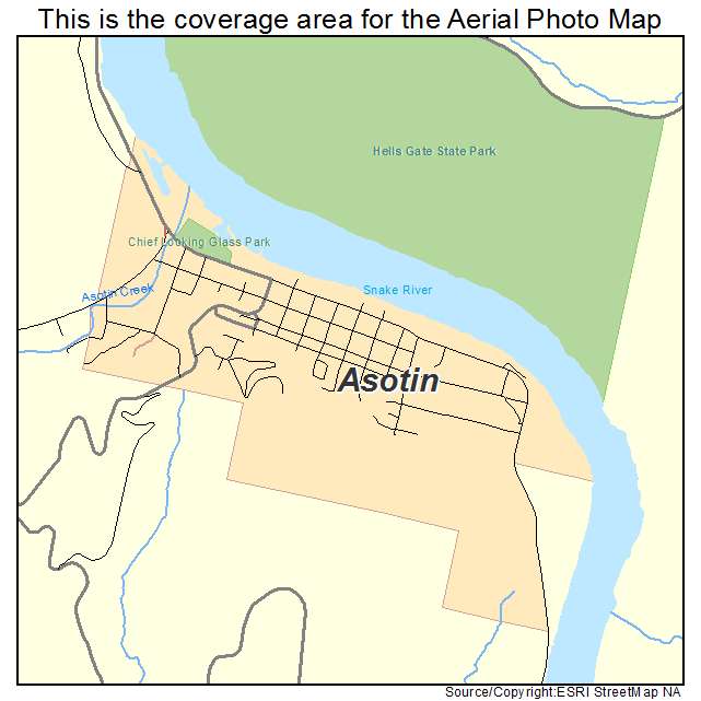 Asotin, WA location map 