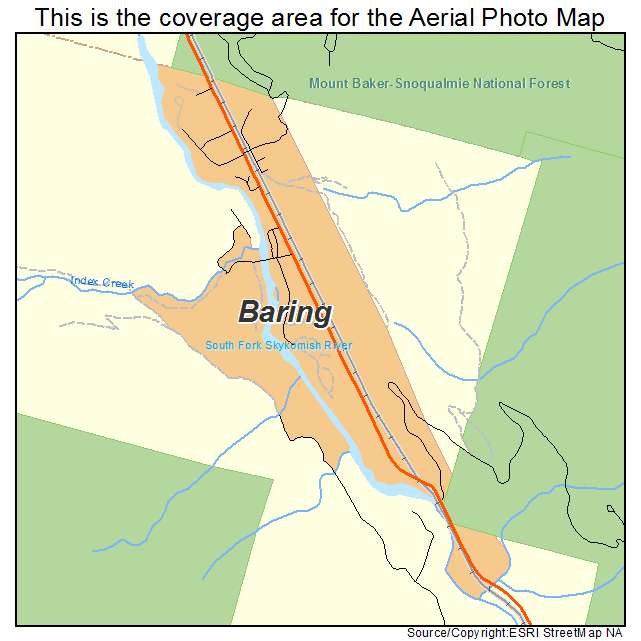 Baring, WA location map 