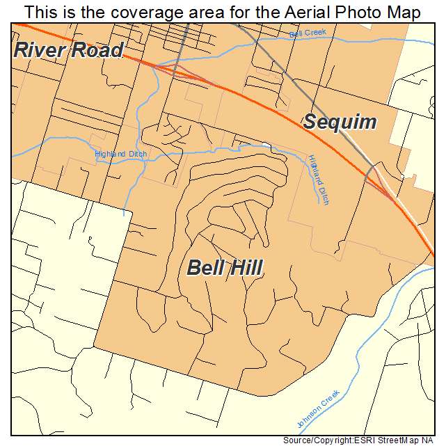 Bell Hill, WA location map 