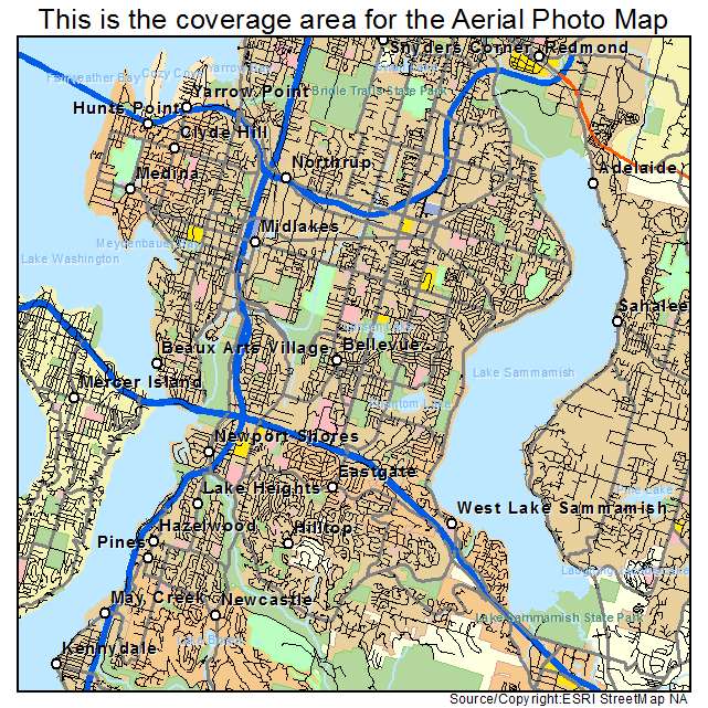 Bellevue, WA location map 