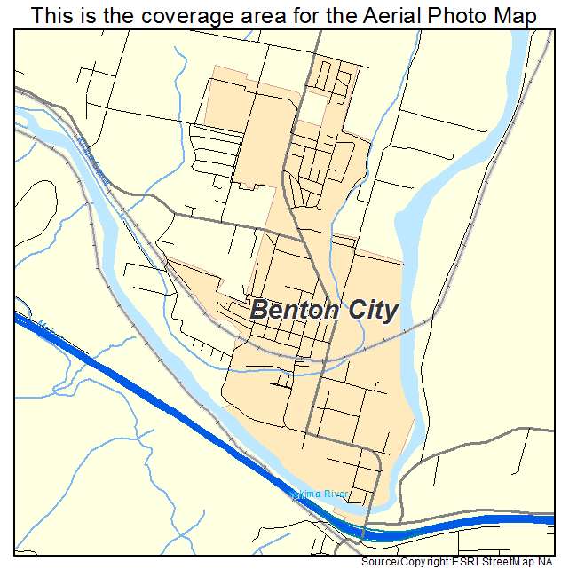 Benton City, WA location map 