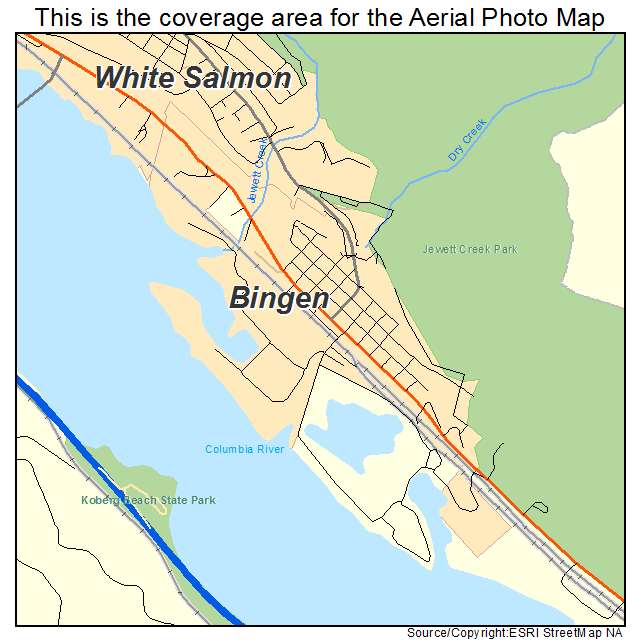 Bingen, WA location map 
