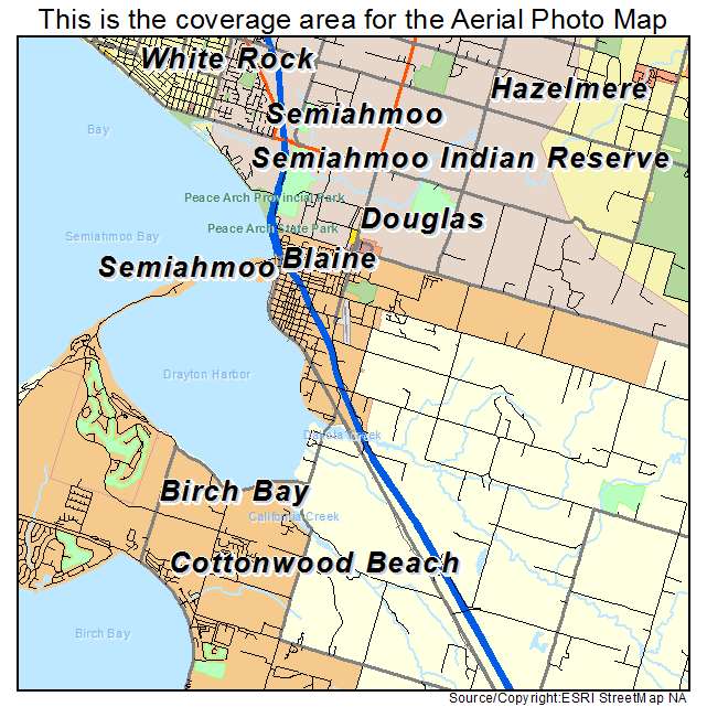 Blaine, WA location map 