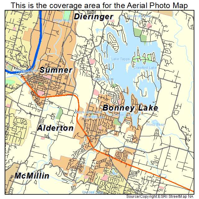 Bonney Lake, WA location map 