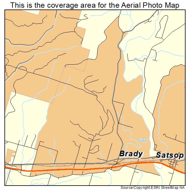 Brady, WA location map 