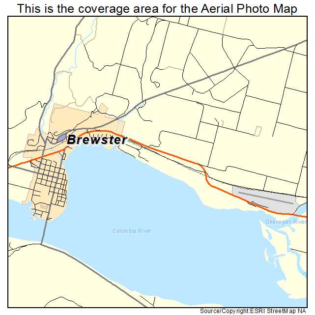 Brewster, WA location map 