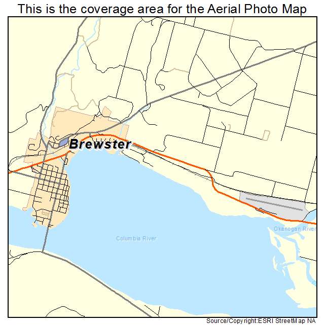 Aerial Photography Map of Brewster, WA