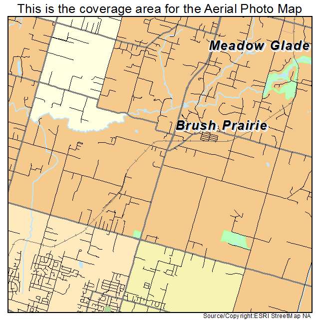 Aerial Photography Map of Brush Prairie, WA Washington