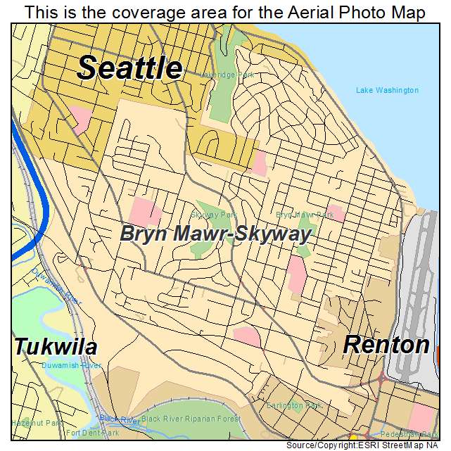 Bryn Mawr Skyway, WA location map 