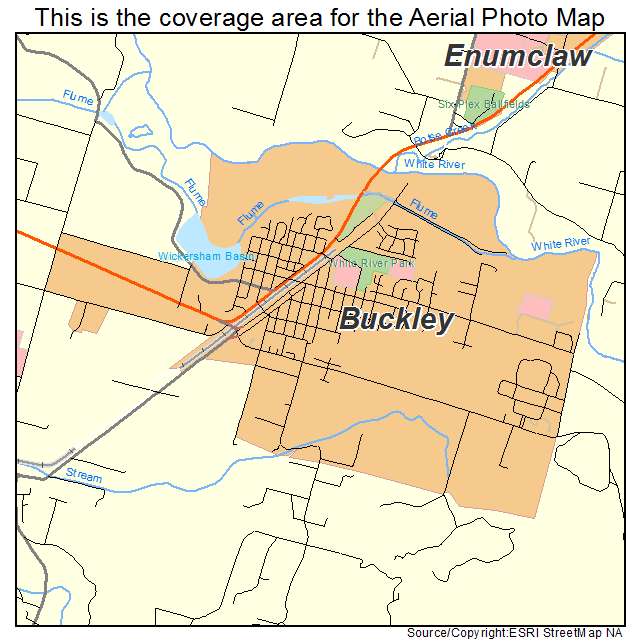 Buckley, WA location map 