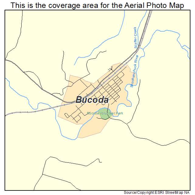 Bucoda, WA location map 