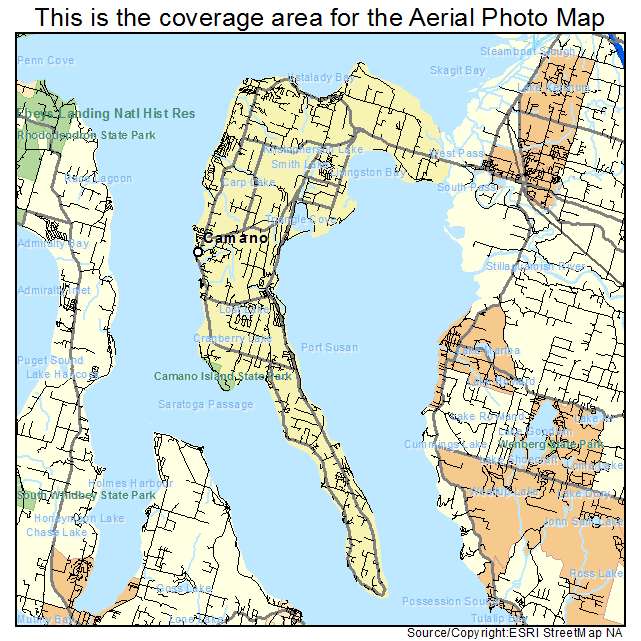 Camano, WA location map 