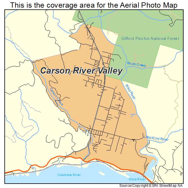 Carson River Valley, WA location map 