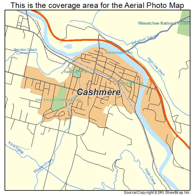 Cashmere, WA location map 