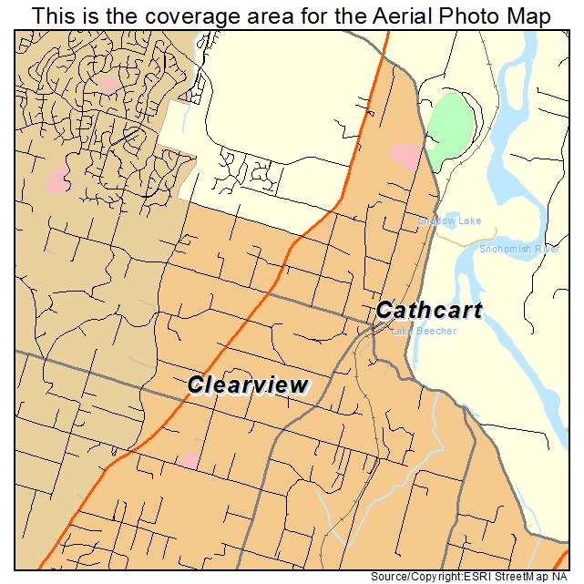 Cathcart, WA location map 