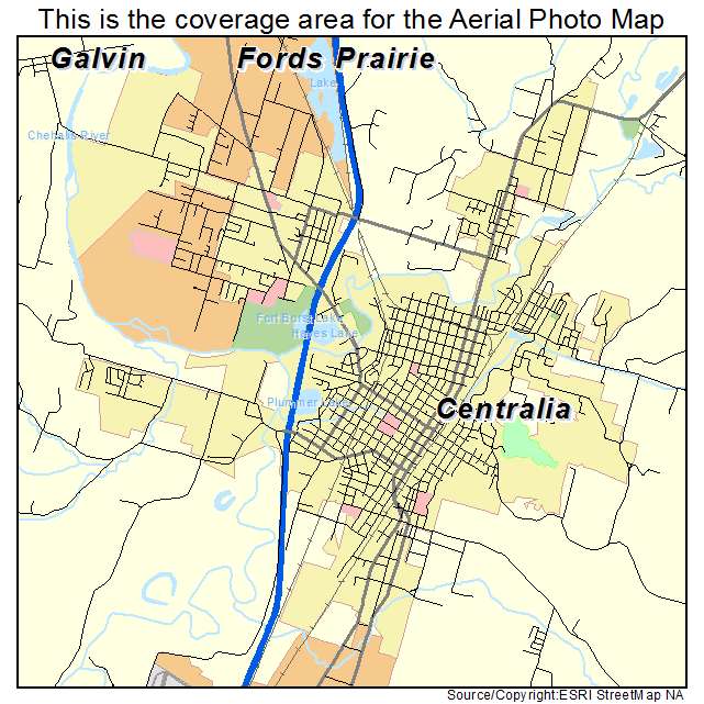 Centralia, WA location map 