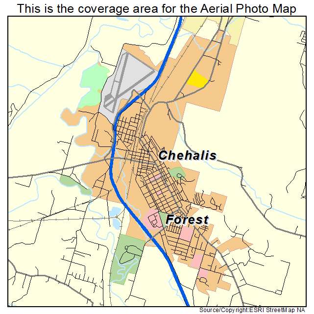 Chehalis, WA location map 