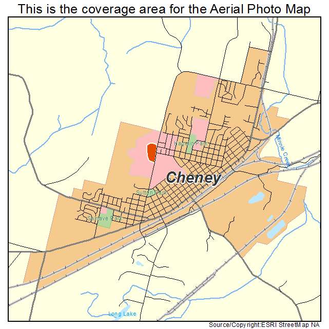 Cheney, WA location map 