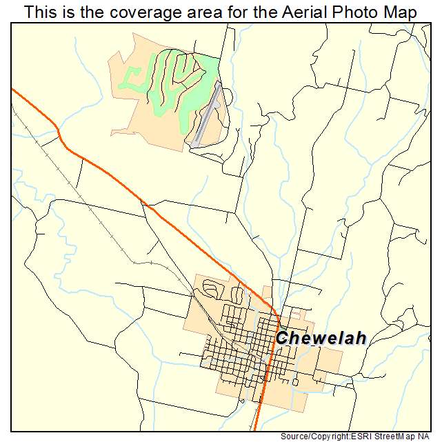 Chewelah, WA location map 