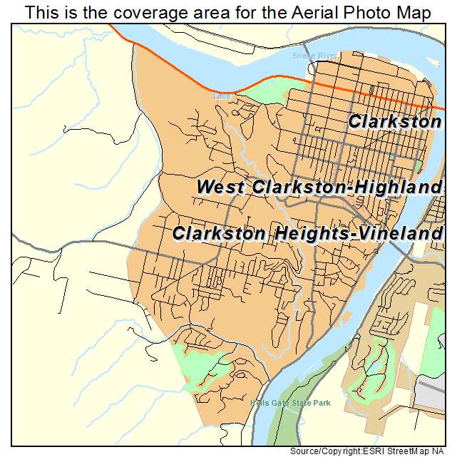 Clarkston Heights Vineland, WA location map 