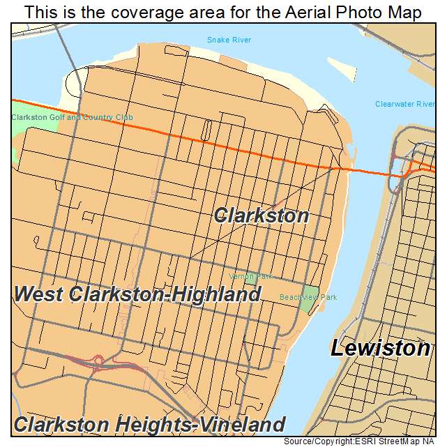Clarkston, WA location map 
