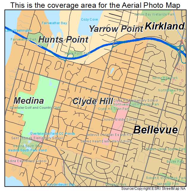 Clyde Hill, WA location map 