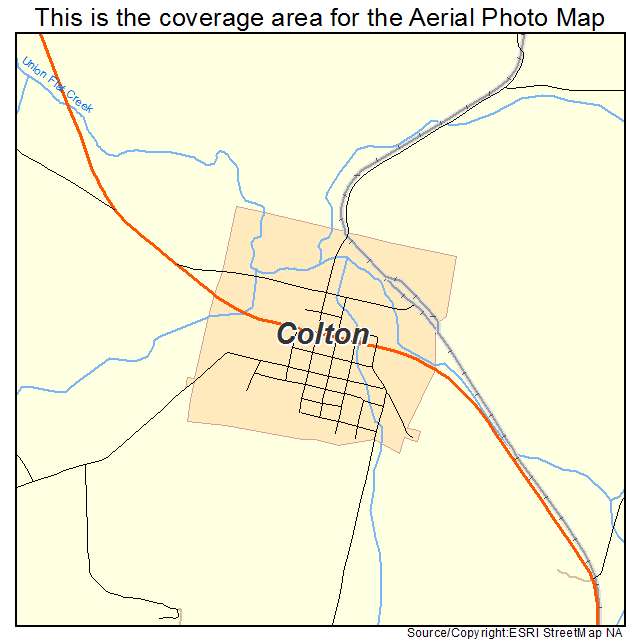 Colton, WA location map 