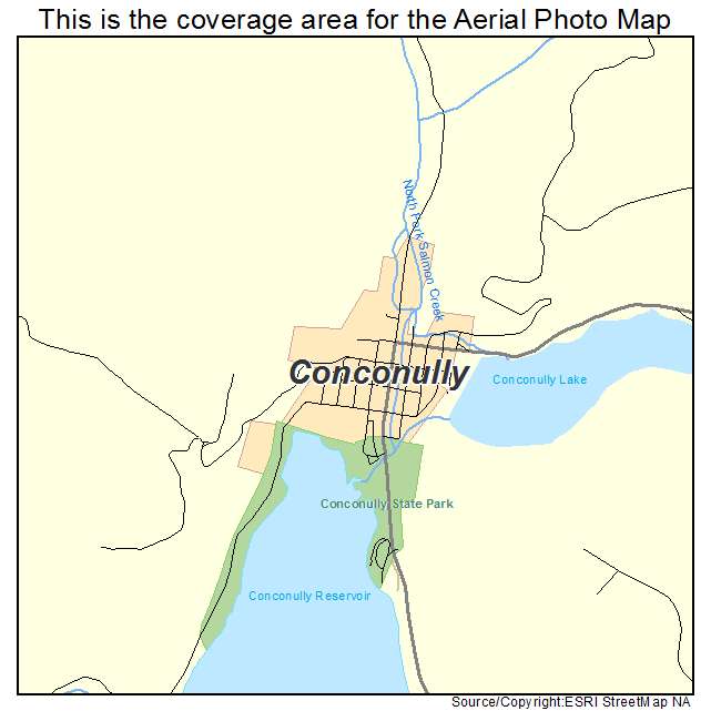 Conconully, WA location map 