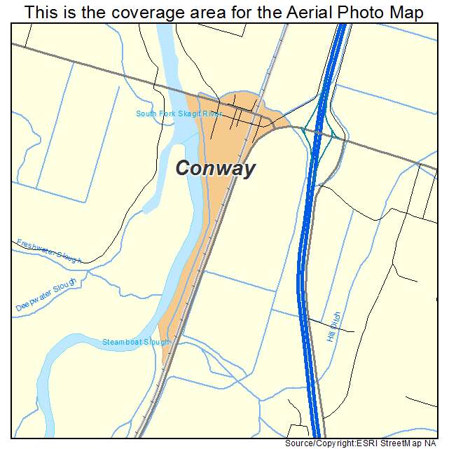 Conway, WA location map 
