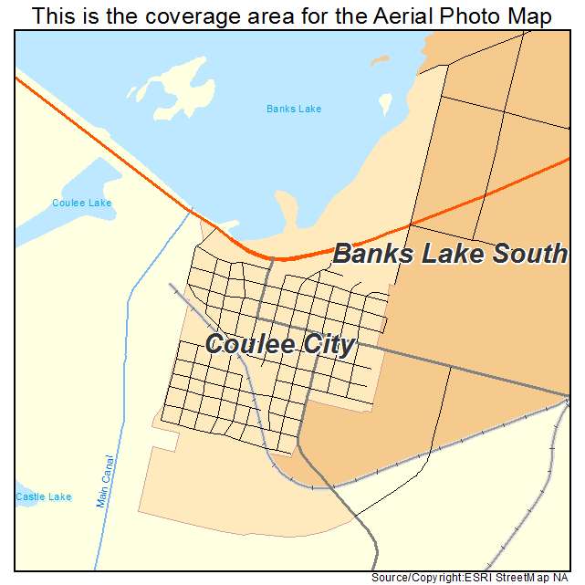Coulee City, WA location map 