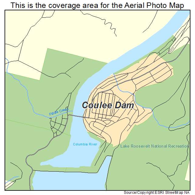 Coulee Dam, WA location map 