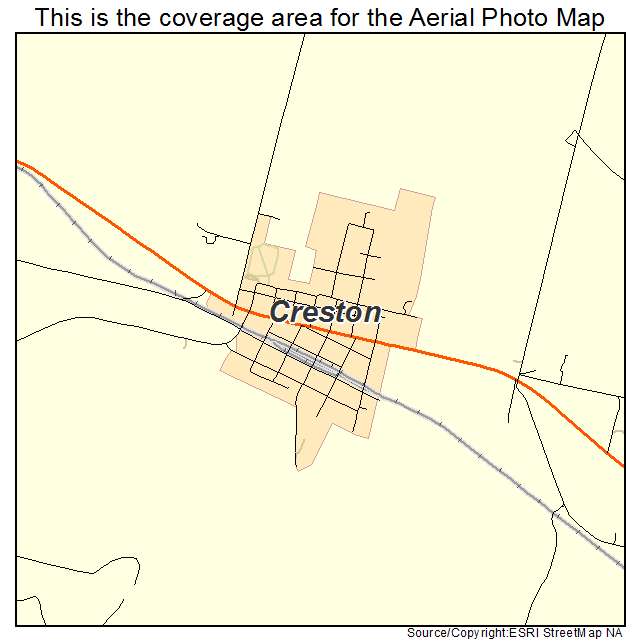Creston, WA location map 