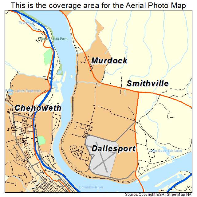 Dallesport, WA location map 