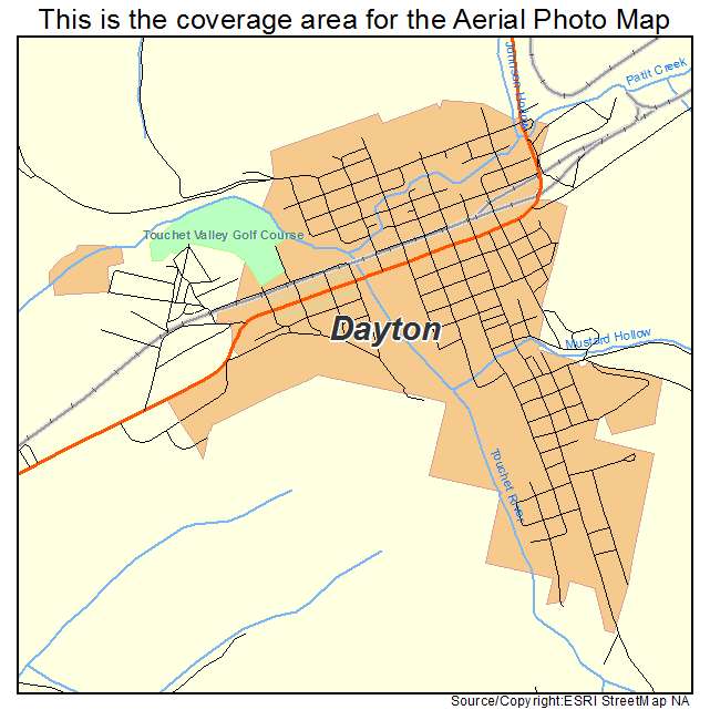 Dayton, WA location map 