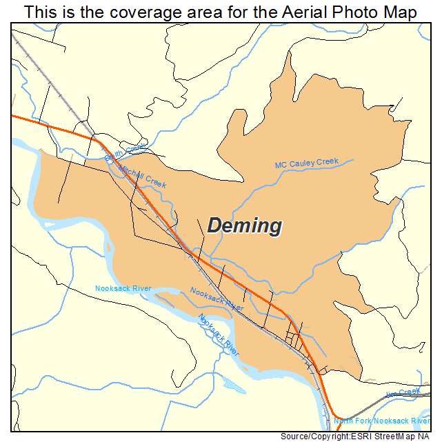 Deming, WA location map 
