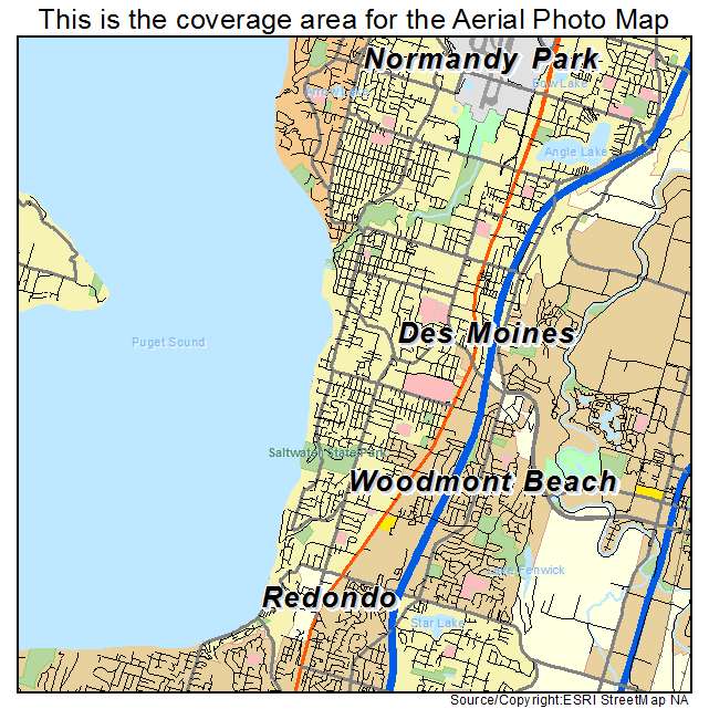 Des Moines, WA location map 