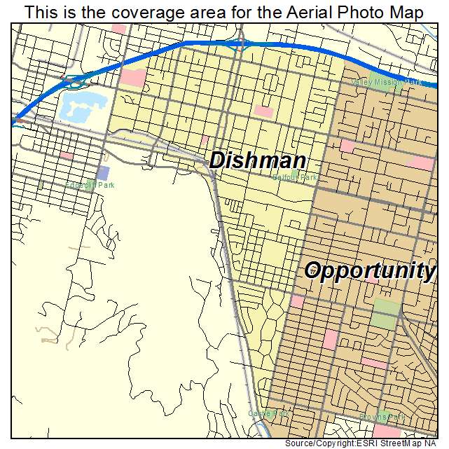 Dishman, WA location map 