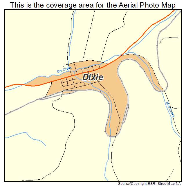 Dixie, WA location map 