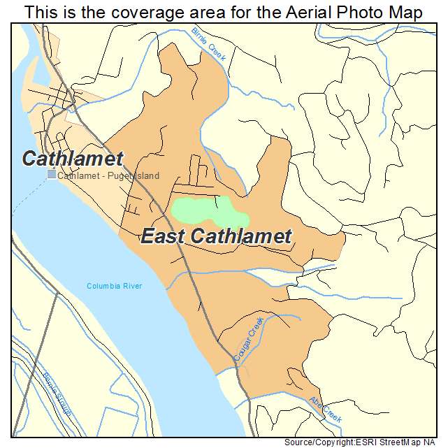 East Cathlamet, WA location map 