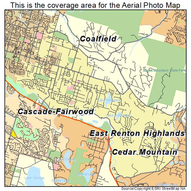 East Renton Highlands, WA location map 